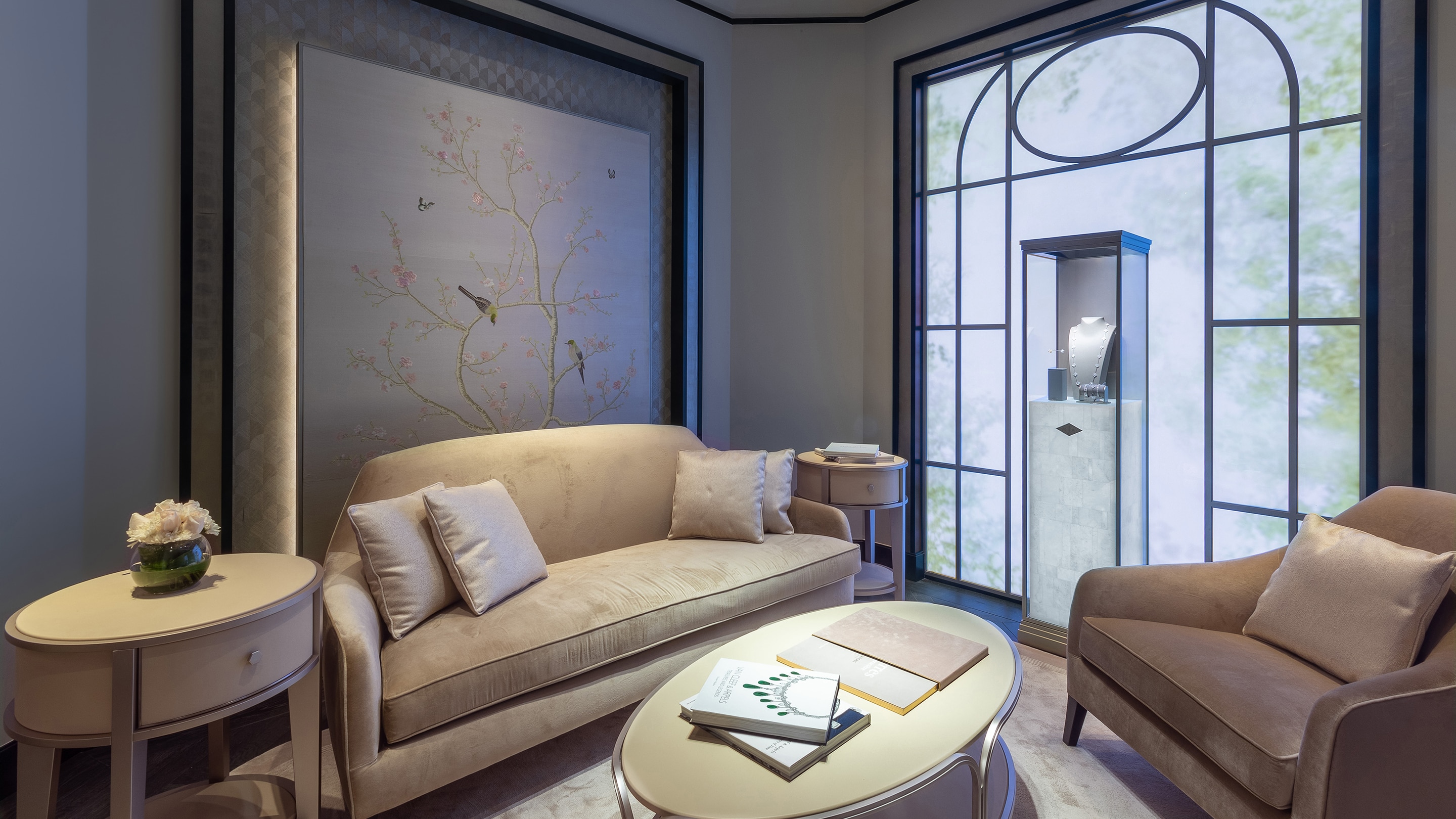 doha katara plaza boutique present living room view, Van Cleef & Arpels