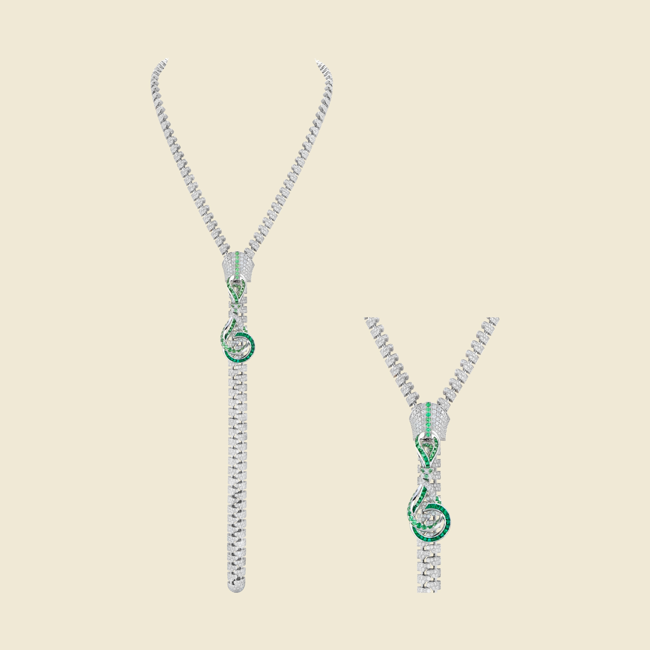 A DIAMOND 'ZIP' NECKLACE, BY VAN CLEEF & ARPELS