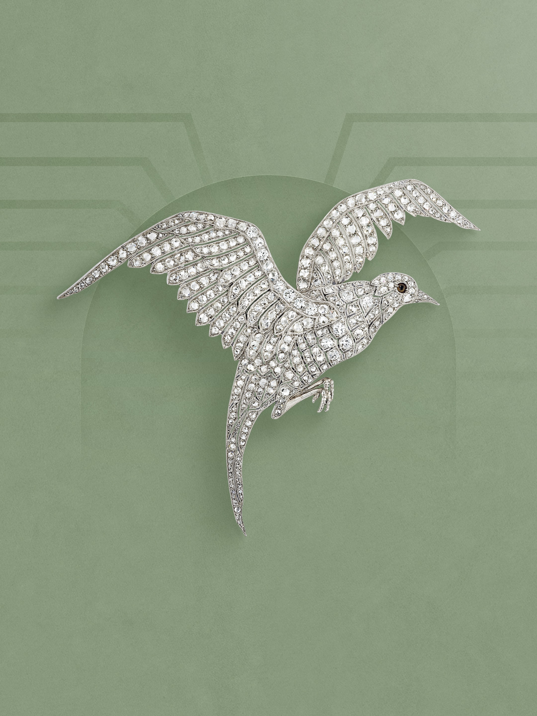 Seagull brooch, 1926. Platinum, quartz, diamonds. Van Cleef & Arpels Collection.