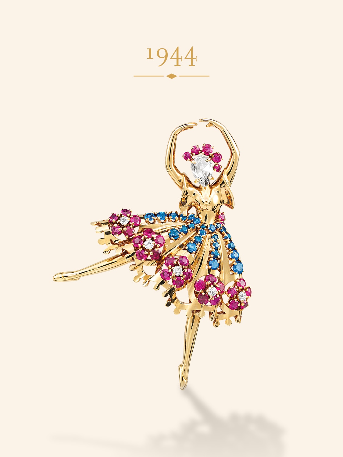 1944 Ballerina clip. Heritage collection, Van Cleef & Arpels.