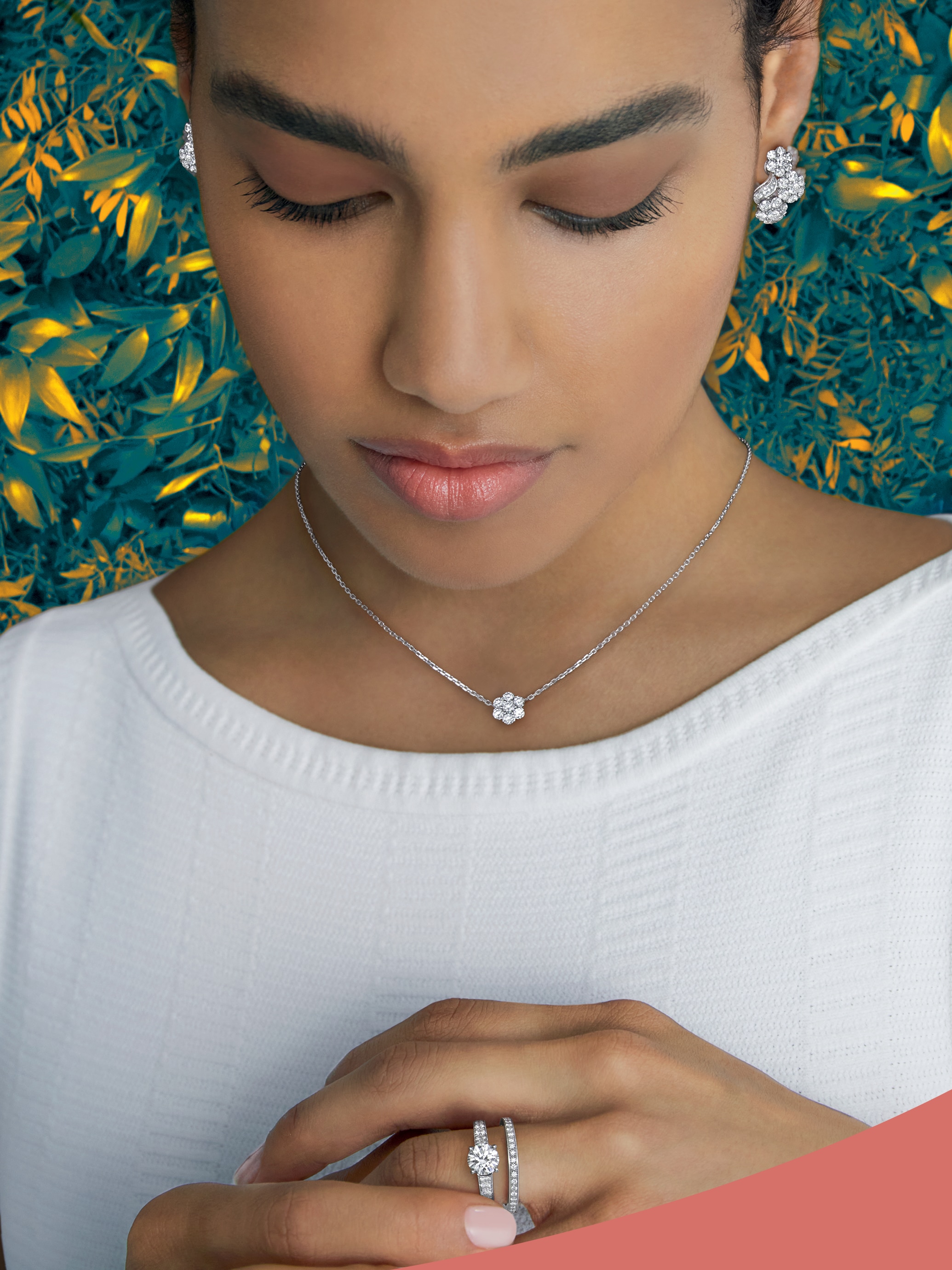 Snowflake necklace Platinum, Diamond - Van Cleef & Arpels