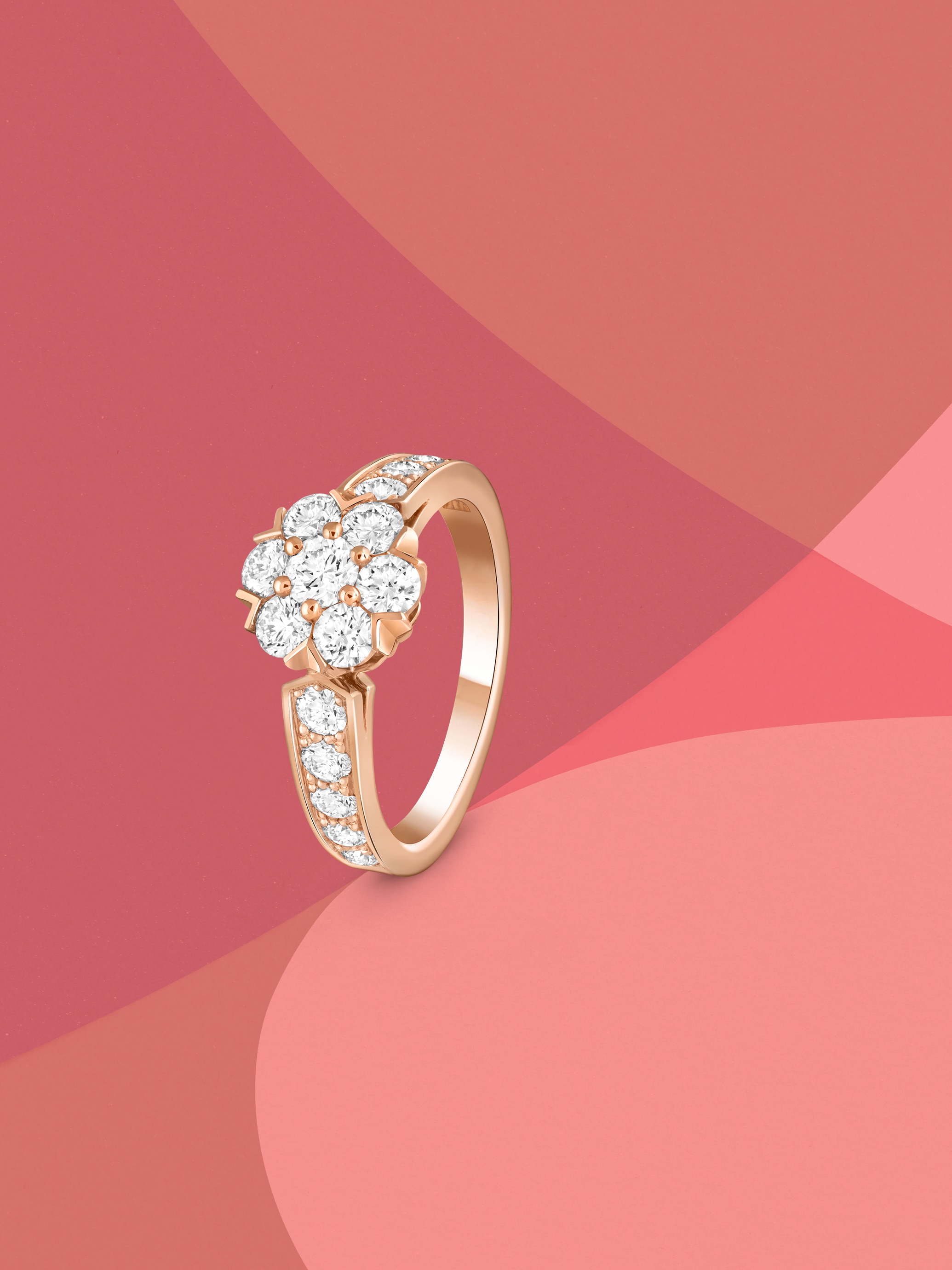 Van Cleef & Arpels Vintage Gold And Diamond Fleurette Ring