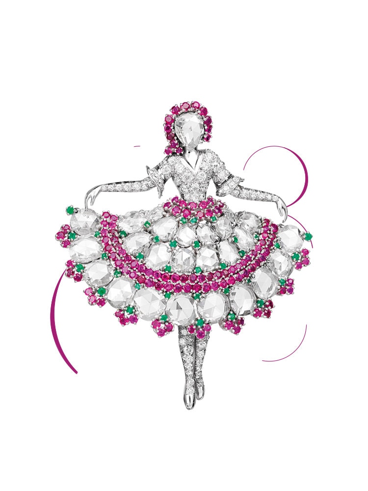 Van cleef and discount arpels ballerina clip