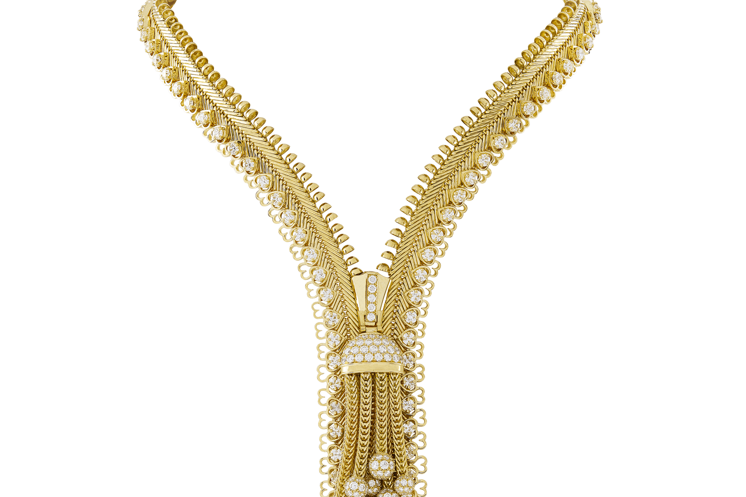 Van cleef and deals arpels zipper necklace